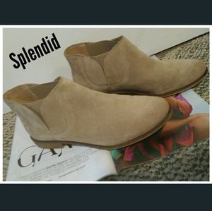 Splendid Suede Stone Ankle Booties